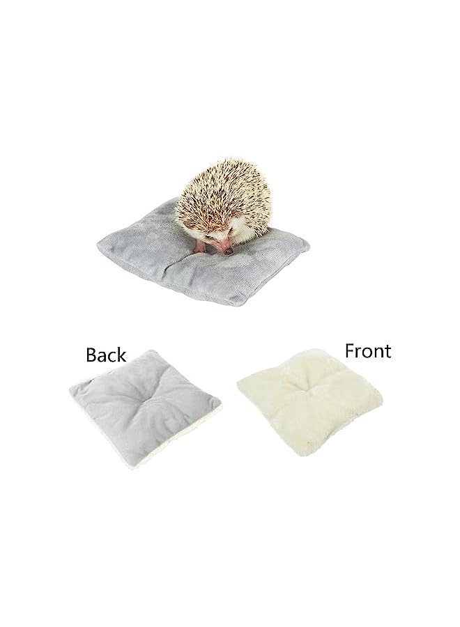 Hedgehog Bed Cave Nest Hideout, Hamster Guinea Pigs Small Animals Cage Supplies Warm House-Gray - Image 4